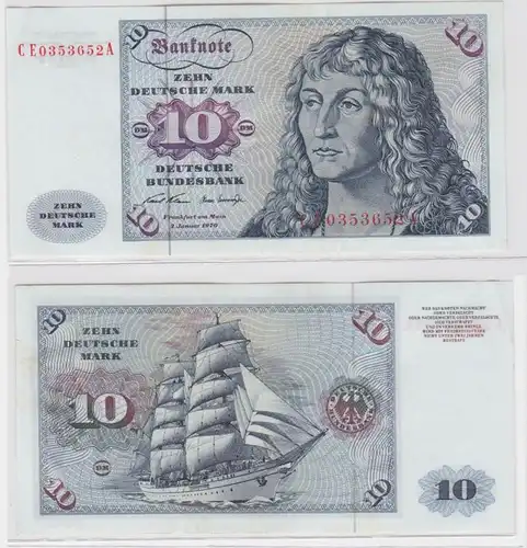 T146643 Banknote 10 DM Deutsche Mark Ro. 270b Schein 2.Jan. 1970 KN CE 0353652 A