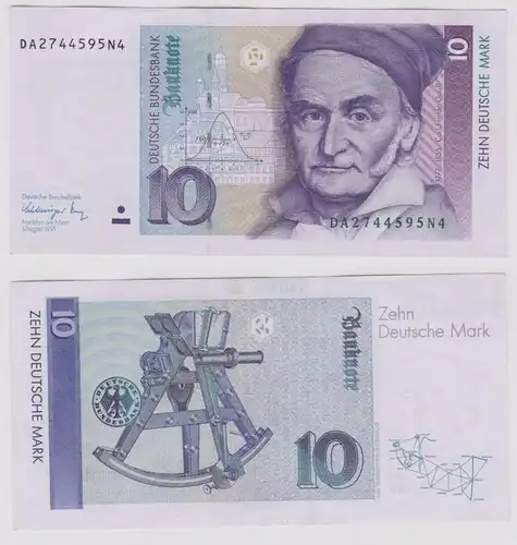 T146588 Banknote 10 DM Deutsche Mark Ro. 297a Schein 1.Aug. 1991 KN DA 2744595N4