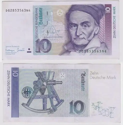 T146585 Banknote 10 DM Deutsche Mark Ro. 303a Schein 1.Okt. 1993 KN DG 2853563N4