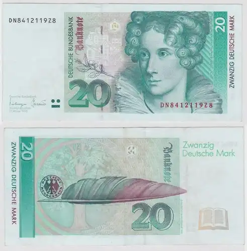T146583 Banknote 20 DM Deutsche Mark Ro. 304a Schein 1.Okt. 1993 KN DN 8412119Z8