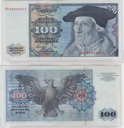 T146580 Banknote 100 DM Deutsche Mark Ro 278a Schein 1.Juni 1977 KN NG 3044442 A