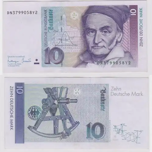 T146574 Banknote 10 DM Deutsche Mark Ro. 303a Schein 1.Okt. 1993 KN DN 3799058Y2