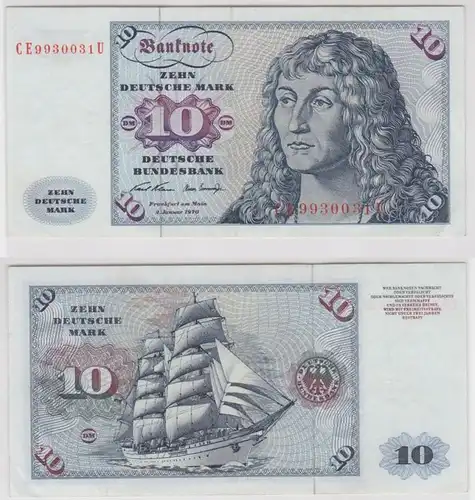 T146561 Banknote 10 DM Deutsche Mark Ro. 270b Schein 2.Jan. 1970 KN CE  U