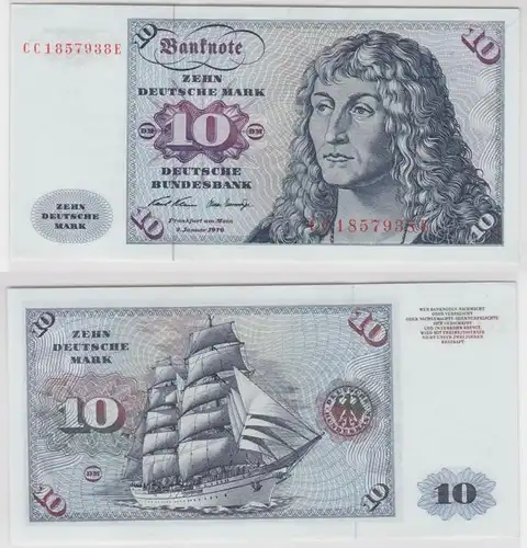 T146558 Banknote 10 DM Deutsche Mark Ro. 270a Schein 2.Jan. 1970 KN CC 1857938 E
