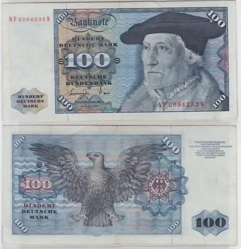 T146557 Banknote 100 DM Deutsche Mark Ro 278a Schein 1.Juni 1977 KN NF 2694232 K
