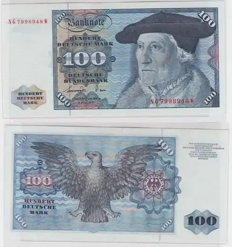 T146552 Banknote 100 DM Deutsche Mark Ro 278a Schein 1.Juni 1977 KN NG 7998948 W