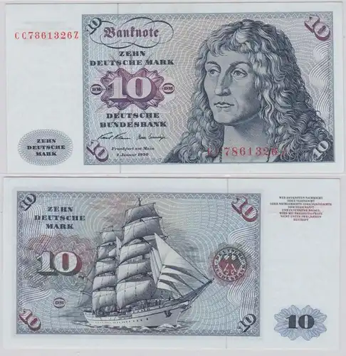 T146541 Banknote 10 DM Deutsche Mark Ro. 270a Schein 2.Jan. 1970 KN CC 7861326 Z