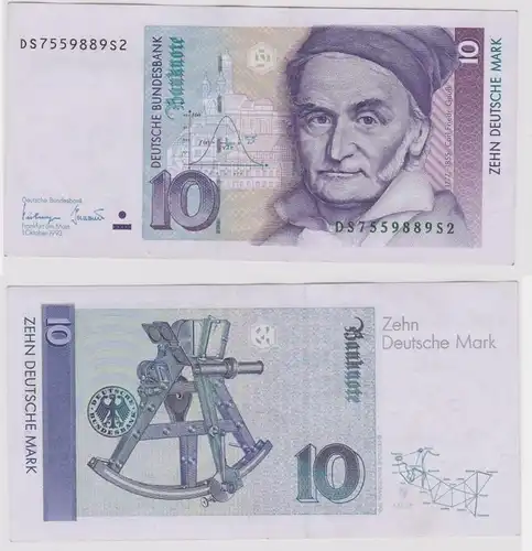 T146499 Banknote 10 DM Deutsche Mark Ro. 303a Schein 1.Okt. 1993 KN DS 7559889S2