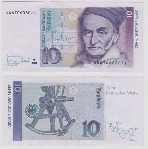 T146483 Banknote 10 DM Deutsche Mark Ro. 303a Schein 1.Okt. 1993 KN DN 6706080Z1