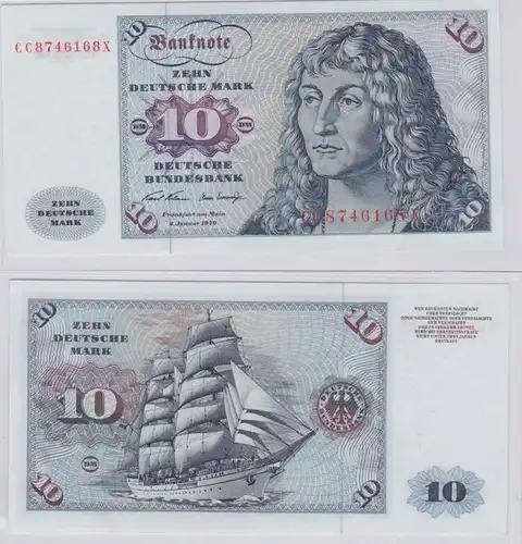 T146482 Banknote 10 DM Deutsche Mark Ro. 270a Schein 2.Jan. 1970 KN CC 8746168 X