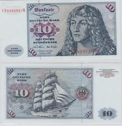 T146386 Banknote 10 DM Deutsche Mark Ro. 270b Schein 2.Jan. 1970 KN CE 8382954 K