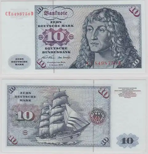 T146365 Banknote 10 DM Deutsche Mark Ro. 270b Schein 2.Jan. 1970 KN CE 8498750 D