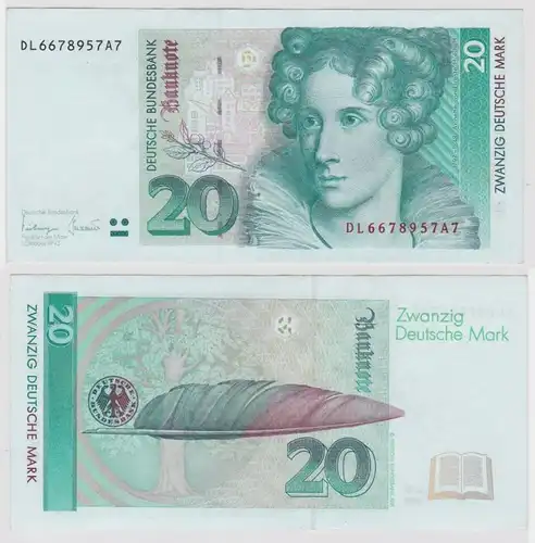 T146360 Banknote 20 DM Deutsche Mark Ro. 304a Schein 1.Okt. 1993 KN DL 6678957A7