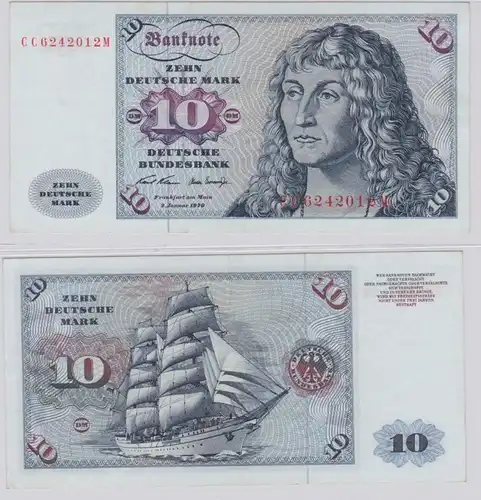 T146359 Banknote 10 DM Deutsche Mark Ro. 270a Schein 2.Jan. 1970 KN CC 6242012 M