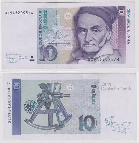 T146357 Banknote 10 DM Deutsche Mark Ro. 303a Schein 1.Okt. 1993 KN DZ 9452095A4