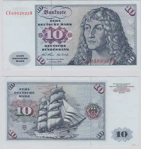 T146350 Banknote 10 DM Deutsche Mark Ro. 270b Schein 2.Jan. 1970 KN CE 0562023 W