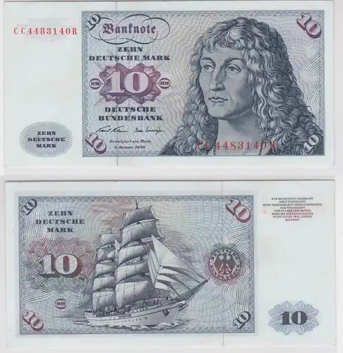 T146313 Banknote 10 DM Deutsche Mark Ro. 270a Schein 2.Jan. 1970 KN CC 4483140 R