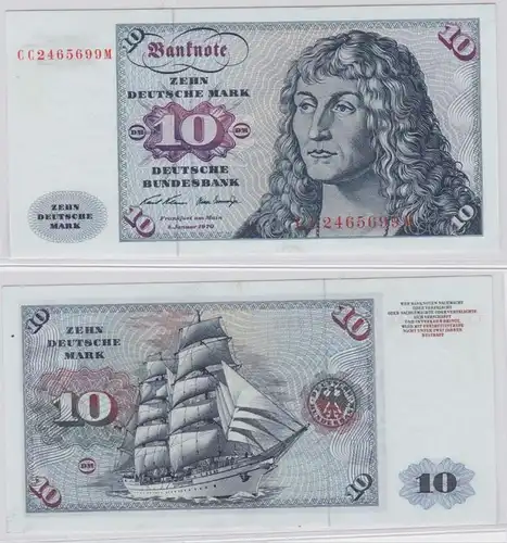 T146308 Banknote 10 DM Deutsche Mark Ro. 270a Schein 2.Jan. 1970 KN CC 2465699 M