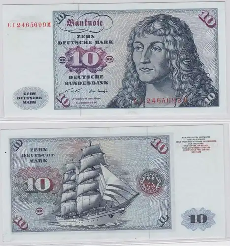 T146308 Banknote 10 DM Deutsche Mark Ro. 270a Schein 2.Jan. 1970 KN CC  M