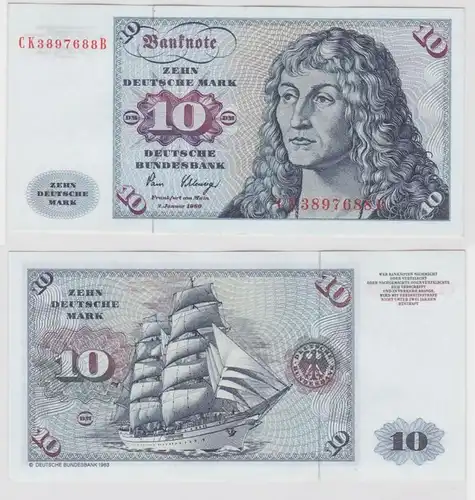 T146279 Banknote 10 DM Deutsche Mark Ro. 286a Schein 2.Jan. 1980 KN CK  B