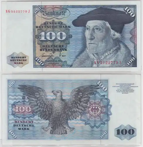 T146266 Banknote 100 DM Deutsche Mark Ro 278a Schein 1.Juni 1977 KN NG 5122779 J