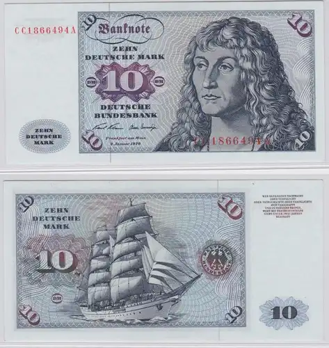 T146260 Banknote 10 DM Deutsche Mark Ro. 270a Schein 2.Jan. 1970 KN CC 1866494 A