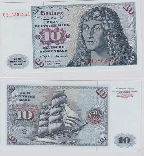 T146257 Banknote 10 DM Deutsche Mark Ro. 270b Schein 2.Jan. 1970 KN CE 1085285 L