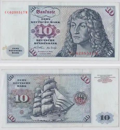 T146255 Banknote 10 DM Deutsche Mark Ro. 270a Schein 2.Jan. 1970 KN CC 6238517 M