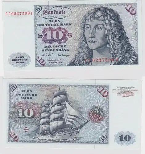 T146253 Banknote 10 DM Deutsche Mark Ro. 270a Schein 2.Jan. 1970 KN CC 6237509 J