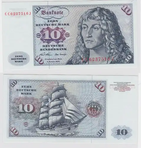 T146242 Banknote 10 DM Deutsche Mark Ro. 270a Schein 2.Jan. 1970 KN CC 6237516 J