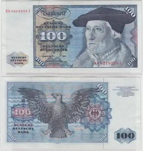 T146241 Banknote 100 DM Deutsche Mark Ro 278a Schein 1.Juni 1977 KN NG 0219298 J