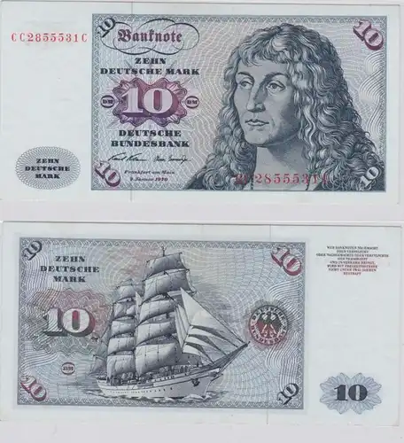 T146230 Banknote 10 DM Deutsche Mark Ro. 270a Schein 2.Jan. 1970 KN CC 2855531 C