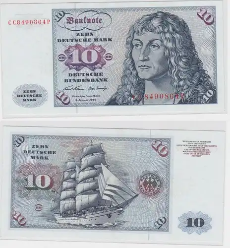 T146223 Banknote 10 DM Deutsche Mark Ro. 270a Schein 2.Jan. 1970 KN CC 8490864 P