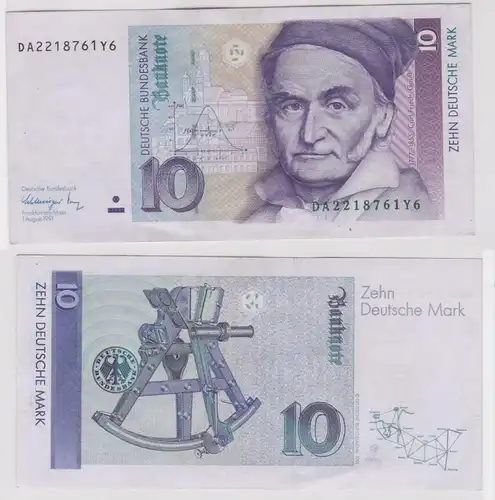 T146221 Banknote 10 DM Deutsche Mark Ro. 297a Schein 1.Aug. 1991 KN DA 2218761Y6