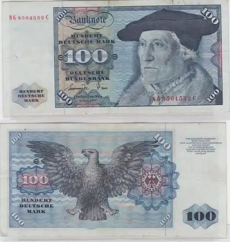 T146218 Banknote 100 DM Deutsche Mark Ro 278a Schein 1.Juni 1977 KN NG 8504532 C