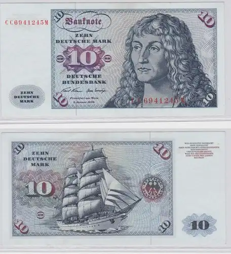 T146216 Banknote 10 DM Deutsche Mark Ro. 270a Schein 2.Jan. 1970 KN CC 6941245 M