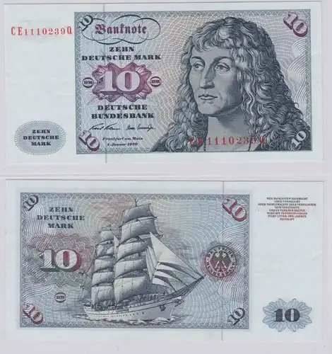 T146214 Banknote 10 DM Deutsche Mark Ro. 270b Schein 2.Jan. 1970 KN CE 1110239 Q