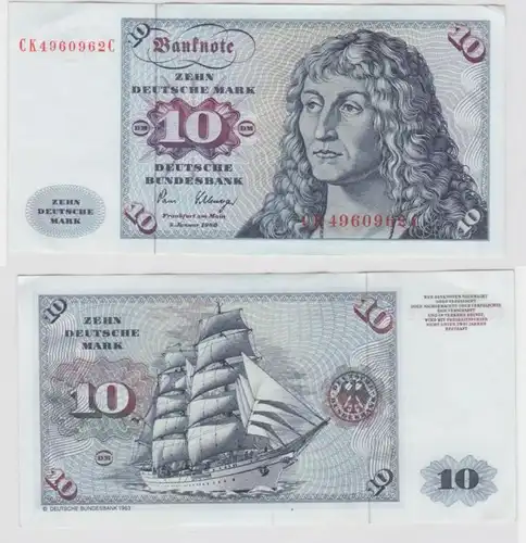 T146209 Banknote 10 DM Deutsche Mark Ro. 286a Schein 2.Jan. 1980 KN CK 4960962 C