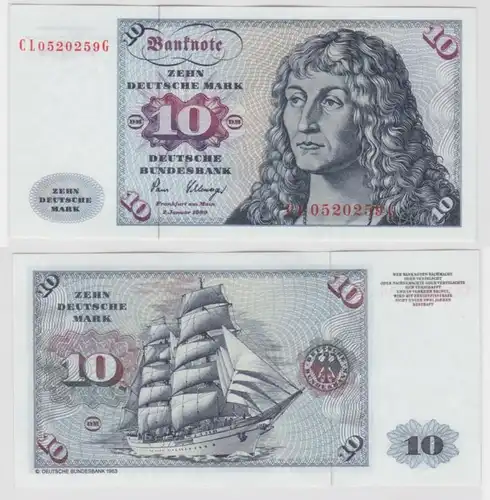 T146206 Banknote 10 DM Deutsche Mark Ro. 286a Schein 2.Jan. 1980 KN CL 0520259 G