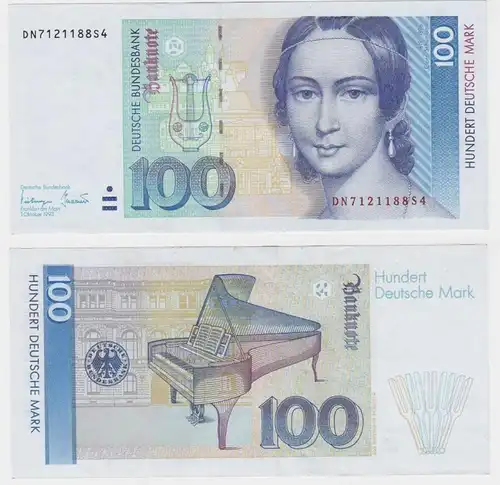 T146201 Banknote 100 DM Deutsche Mark Ro 306a Schein 1.Okt. 1993 KN DN 7121188S4