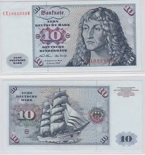 T146200 Banknote 10 DM Deutsche Mark Ro. 270b Schein 2.Jan. 1970 KN CE 1022832 W