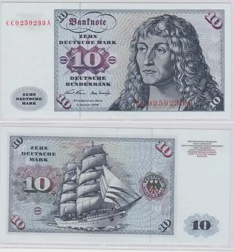 T146197 Banknote 10 DM Deutsche Mark Ro. 270a Schein 2.Jan. 1970 KN CC 0259233 A