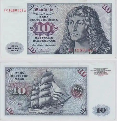 T146180 Banknote 10 DM Deutsche Mark Ro. 270a Schein 2.Jan. 1970 KN CC 1288161 A