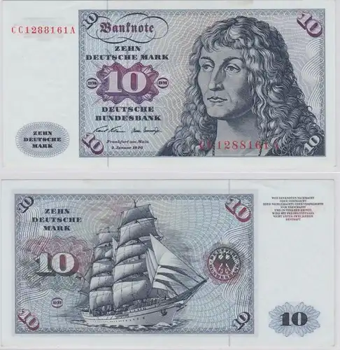 T146180 Banknote 10 DM Deutsche Mark Ro. 270a Schein 2.Jan. 1970 KN CC  A