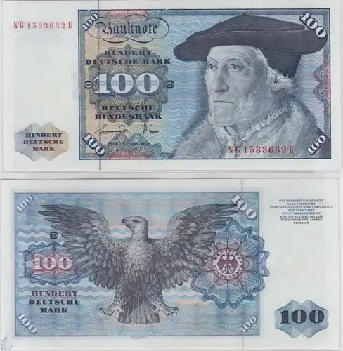 T146146 Banknote 100 DM Deutsche Mark Ro 278a Schein 1.Juni 1977 KN NG 1533632 U