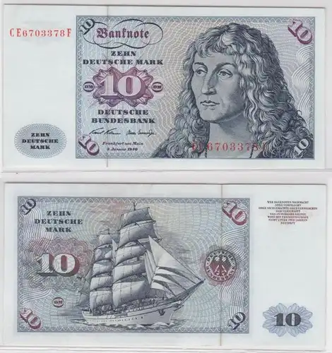 T146137 Banknote 10 DM Deutsche Mark Ro. 270b Schein 2.Jan. 1970 KN CE 6703378 F