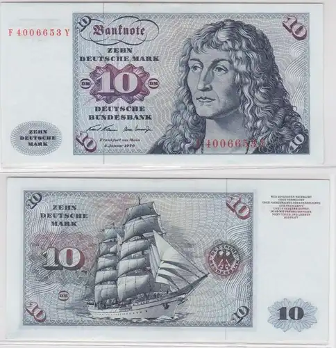 T146125 Banknote 10 DM Deutsche Mark Ro. 270a Schein 2.Jan. 1970 KN F 4006653 Y