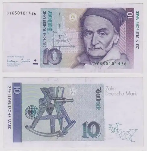 T146120 Banknote 10 DM Deutsche Mark Ro. 303a Schein 1.Okt. 1993 KN DY 6301014Z6