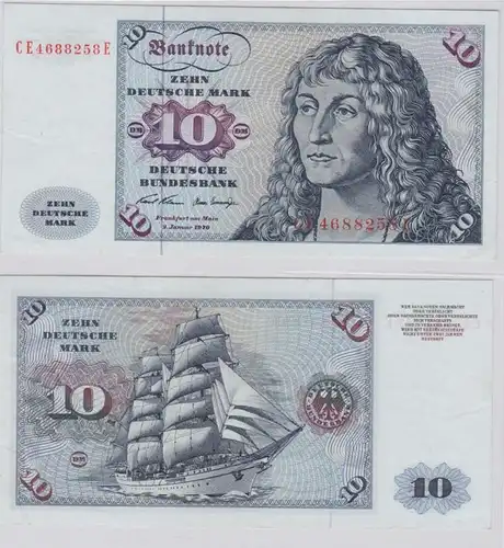 T146117 Banknote 10 DM Deutsche Mark Ro. 270b Schein 2.Jan. 1970 KN CE 4688258 E