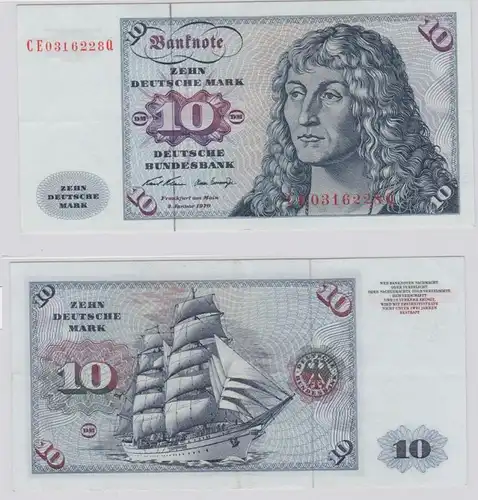 T146100 Banknote 10 DM Deutsche Mark Ro. 270b Schein 2.Jan. 1970 KN CE 0316228 Q